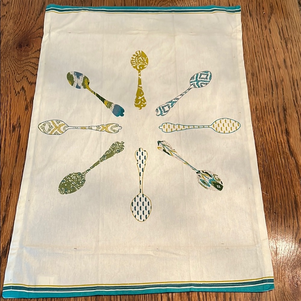 Threshold Blue and Yellow Kitchen Linens with Whimsical Utensil Design